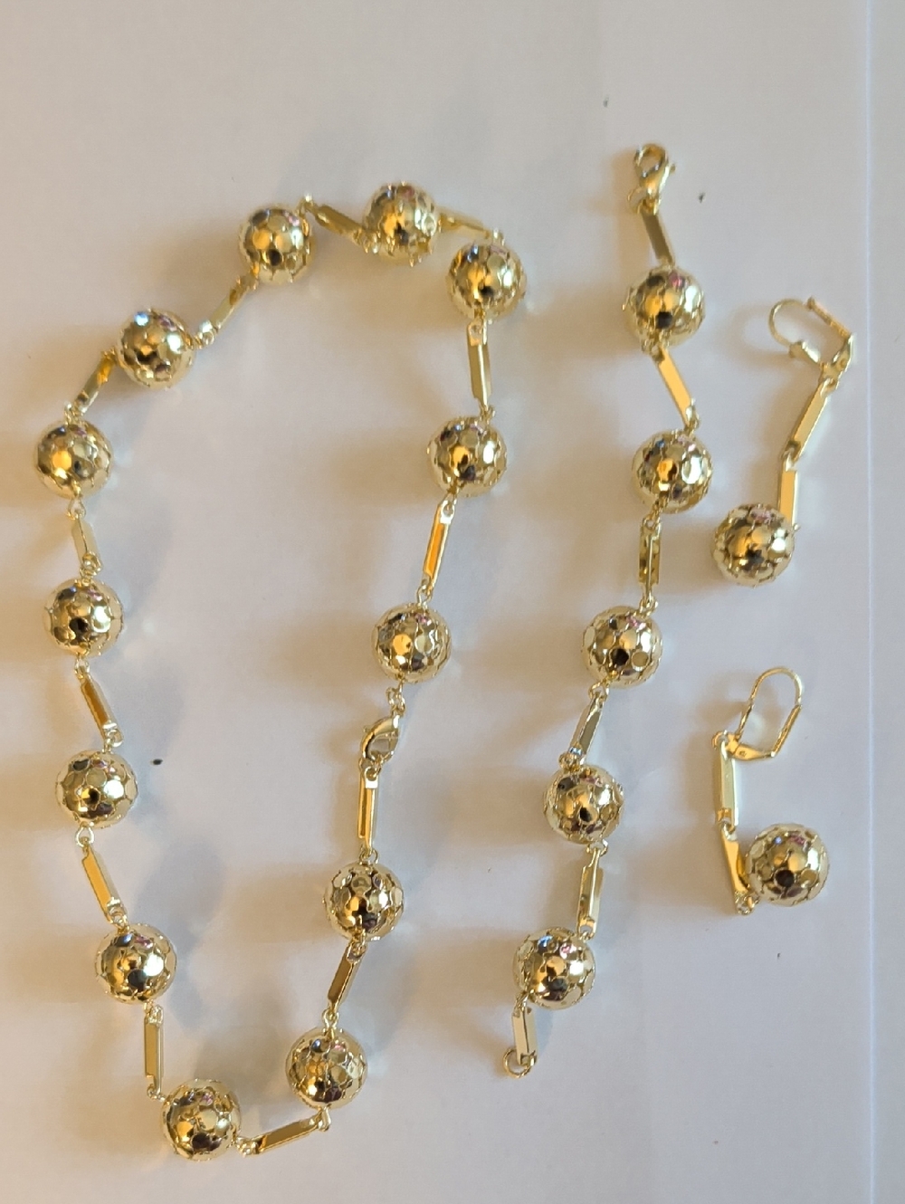 Gold Ball Necklace Set